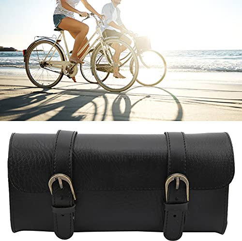KAKAKE Fahrradtasche f¨¹r Sattel, Satteltasche Fahrrad Langlebig zu verwenden Vintage Fahrradtasche PU-Leder Fahrradrahmentasche 22 X 9,8 X 6 cm f¨¹r Mountain Road MTB Fahrrad