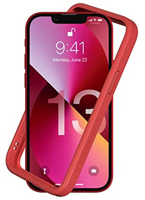 RHINOSHIELD Bumper Case compatible with [iPhone 13 mini] | CrashGuard NX - Shock Absorbent Slim Design Protective Cover 3.5M / 11ft Drop Protection - Red