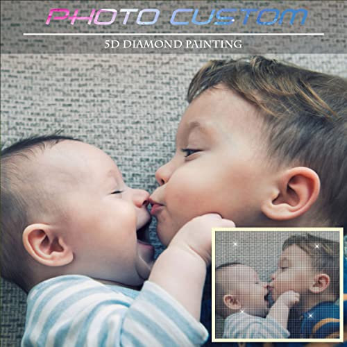 Carsilers Diamond Painting Eigenes Fotos,Private Custom Ihr Eigenes Bild, Foto Benutzerdefinierte Diamant Malerei,Individuelles Personalisiertes Bild FüR Home Wall Decor,Eckigen Steinen,50x70cm