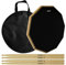 AAGUT Practice Pad with Drum Sticks Set, 12 Inch Marching Band Bass Snare Drums Pads with 4 Hickory Classic Drumsticks and Carry Bag (Black)