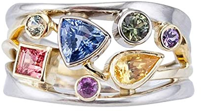 luoluoluo Herrliche Vintage Frauen Ringe Böhmischen Weinlese Ringe Antragsring Jubiläum Ehering Ring Schmuck Geschenk