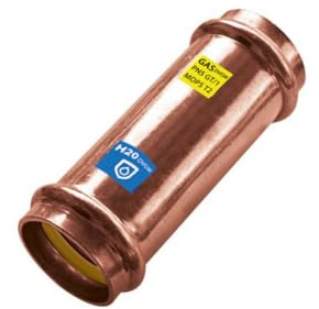 Sanpro Pressfitting Kupfer Kupplung - Muffe - Schiebemuffe, Größe V 15 (Kupfer Gas Wasser Trinkwasser Heizung Sanitär Fittings Fitting Kupferleitung)