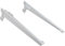 PRIOstahl Regalträger für Wandschienen Regalhalterungen Regalwinkel Regalsystem Regalhalterung - 1 Trägerpaar (2 Stück) 480 mm Farbe: Grau für Schienen Regalboden Regal Wand Massiv aus Stahl