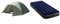 High Peak Kuppelzelt Nevada 4, Campingzelt mit Vorbau, Iglu-Zelt für 4 Personen, doppelwandig, 2.000 mm wasserdicht & Intex Luftbett, 64756, bunt, 191 x 76 x 25 cm