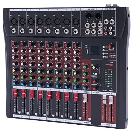 kangten 8 Kanal Audio Mixer Professioneller Mixer Soundboard Konsole Mischpult Mit Dj Digitale Schnittstelle für Karaoke Digital Audio Mixer USB