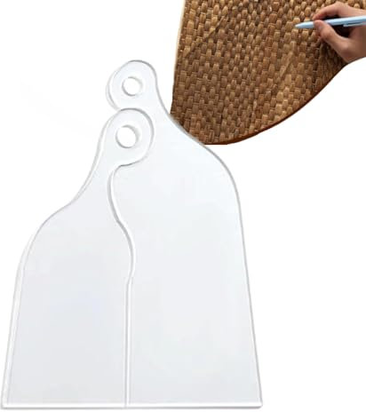 Acrylic Templates for Cutting Board | Acrylic Template Guide Tool Transparent Handle Templates - Woodworking Supplies Router Template for Charcuterie Boards Functional Art Handles Trays