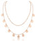 LOLIAS Kette Gold Damen Layering Halskette Damen 18k Vergoldet Silber & Rosegold Wasserfest Lange Ketten mit Anhänger for Frauen Doppel Mehrreihige Zarte Goldene Kette Damen Rund Plättchen Schmuck