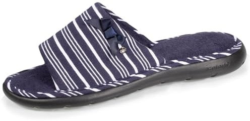 Isotoner Chaussons pantoufles Mules ouvertes femme très confortables, en jersey bio