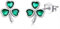 SLUYNZ 925 Sterling Silber Blatt Klee Ohrringe für Frauen Teenager - Kleeblatt Ohrstecker, Grüne St. Patricks Tag Schmuck (A-Silber)