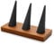 Oirlv Massivholz Ringständer Konisch Schmuck Ring Vitrine Organizer Display Stand (Grau)