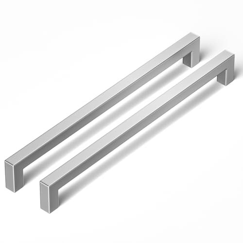 LONTAN 5 Pack Kitchen Cabinet Handles 192mm Cupboard Door Handles Stainless Steel Brushed Nickel Drawer Pulls for Wardrobe Cabinet Suitable for Bathroom, Bedroom, Living Room