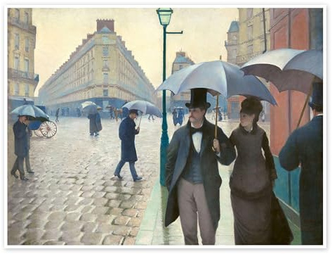 Posterlounge Straße in Paris an einem regnerischen Tag Poster | 40 x 30 cm von Gustave Caillebotte Wandbilder Wanddeko
