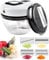 BROTOU Taglierina per cipolle, taglia verdure manuale, 520 ml, tritatutto per insalata, carne, aglio, noci, frutta e erbe aromatiche (5 in 1 Allrounder con spazzola)