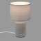 BRILONER - Tischlampe mit Stoffschirm, Kabelschalter, Keramikfuß, Lampe, Nachttischlampe, Tischleuchte, Dekolampe Flur, Bürolampe, Leselampe, Wohnzimmer, Schlafzimmer, 22x37,5 cm (DxH), Grau