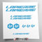Aufkleber-Set kompatibel mit Rahmen MTB Mountainbike und Helm | Decals Aufkleber für Fahrrad Schriftzug Logos | Stickersland® - Lapier (Hellblau matt)