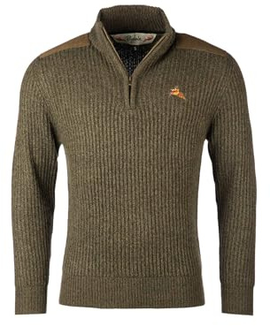 Rydale Men's 1/2 Zip Chunky Country Shooting Sweater Embroidered Men Sweatshirt