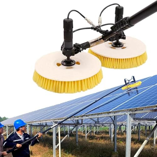 LIEROLYE Solar Photovoltaik Panel Reinigung Roboter, Einziehbare Solarpanel Bürste, Für Außenfenster Und Dächer Reinigung(7.5m)