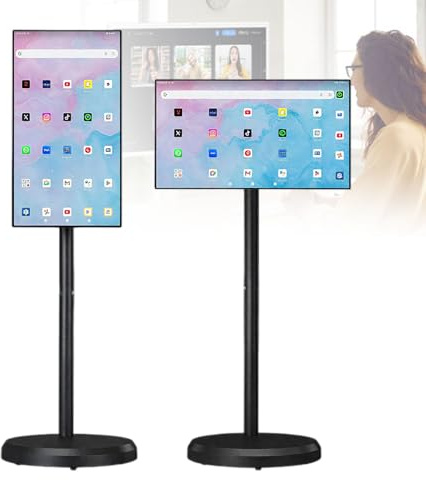 Portable Smart TV with Touch Screen, Swivel Rotation, Long Battery Life for Home and Office Use