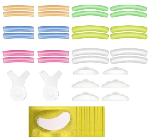 COOPHYA Wimpernzangen Aufsätze Satz mit Silikonpads für Wimpernlifting und Wimpernverlängerung 1satz Kunststoff Wimpernpflege Zubehör für Präzises Styling