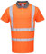 Portwest RT22 Mens Hi Vis Polo Shirt Short Sleeve Reflective Safety Breathable Lightweight Workwear, Large Orange