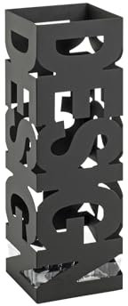 HAKU Möbel Schirmständer schwarz, Metall - Maße: B 16 cm x H 48 cm x T 16 cm, Style: Modern