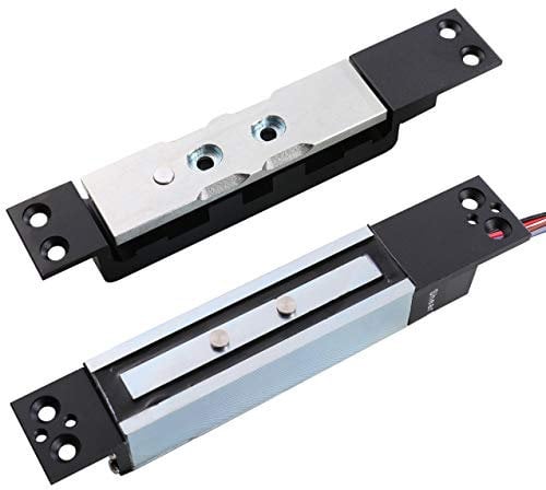UHPPOTE 1200kg Holding Force 12VDC Voltage Electric Shear Magnetic Lock Concealed Mount with Door Static Sensor