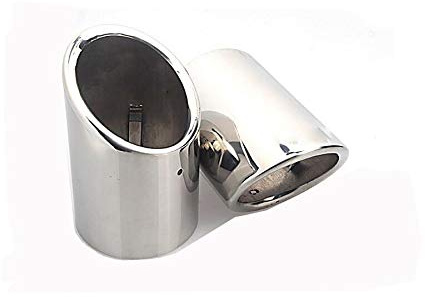 2pcs Silver Stainless Steel Exhaust Tail Rear Muffler Tip Tailpipe Trim compatible For Mazda CX5 CX-5 2013 2014 2015 2016 2017 2018 2019 2020 2021 2022 2023 2024 2025