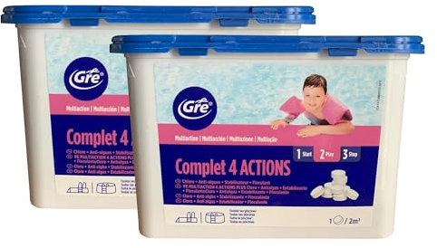Gre 76032L - Trattamento 4 Azioni 2kg (1+1) - pastiglie da 20g