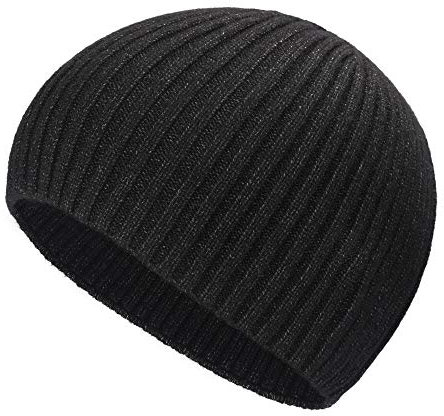 ZLYC Herren Winter Strickmützen Mode Warm Slouch Beanie Mütze,Festes Holzkohle,Gr. Einheitsgröße