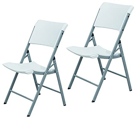 Enjoy Fit Klappstuhl - weiß - Gartenstuhl - Campingstuhl-55 * 47 * 86-(2-Pack)