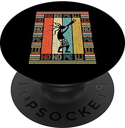 Style Vintage Silhouette Kokopelli Flûte Amérindien PopSockets PopGrip Interchangeable