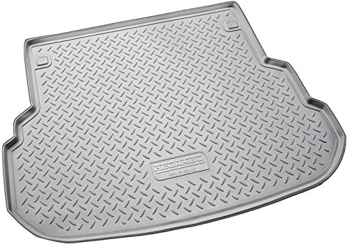 Recambo Gummi Kofferraumwanne Premium passend für Mercedes GLK-Klasse | X204 | BJ 2008-2015 | passgenau mit Rand | Grau