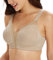 Lemorosy Full Coverage Non Padded Wireless Minimizer Bra Women's Plus Size Underwear Comfort and Double Support for Large Bust(Brown,44DD)