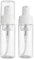 ericotry 2PCS Empty Plastic Foaming Dispenser Foam Pump Bottles Travel Soap Bottles for Facial Cleanser Hand Soap Shampoo Shower Gel (Clear,100ml/3.4oz)