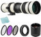 Diewu Super téléobjectif MF F/8.3-16 420-800 mm monture T + filtres UV/CPL/FLD + 2 x 420-800 mm téléconvertisseur + anneau adaptateur T2-AI Repla ent pour monture Nikon AI D850 D810 D800 D750 D700