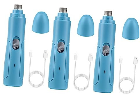 POPETPOP 3 Sets Haustier-Nagelschleifer Elektrischer Trimmer Nageltrimmer Professionelle Nagelfeile Hunde-Nagelknipser Nagelfeile Elektrisch Wiederaufladbar Hunde-Nagelschleifer