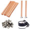gvivej 25 Stücke Holzdocht Kerze - Kerzendocht aus Holz - mit 50 Eisenständer - für DIY Kerzenherstellung Handwerk 13 x130 mm