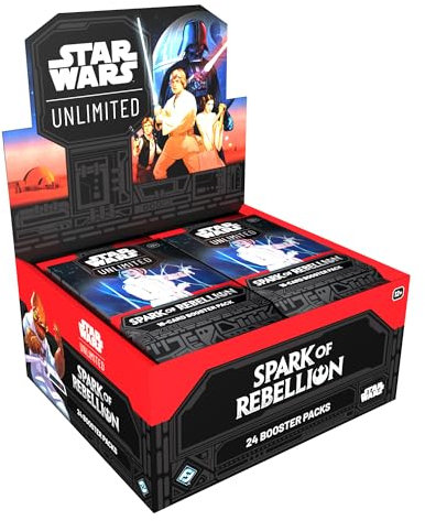 Star Wars: Unlimited TCG Spark of Rebellion BOOSTER DISPLAY (24 Booster Packs) - Trading Card Game, Alter 12+, 2 Spieler, 20 Minuten, von Fantasy Flight Games, Englisch
