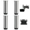 MIEGUIWOR 4 Piezas Patas para Muebles,Patas Mueble de Acero Inoxidable,Patas para Sofas,Patas Regulables para Muebles,Patas Mueble para Mesas Muebles Sofá Mesa Estantes （Plateado,25cm）