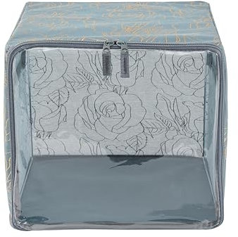 Periea Margot Stackable Storage Cube: Collapsible, Steel-Framed Boxes with 20kg Capacity, Carry Handles & Clear Front Windows. Perfect for Home Organisation and Decluttering - Pack of 4