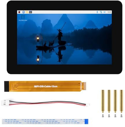 7inch DSI Capacitive Touch Screen Display - 1280x720 IPS Panel, 10-Point Touch, Optical Bonding & Anti-Fingerprint Glass, Fits Raspberry Pi, ESP32-P4, RK3506/RK3576 for Programming & Development