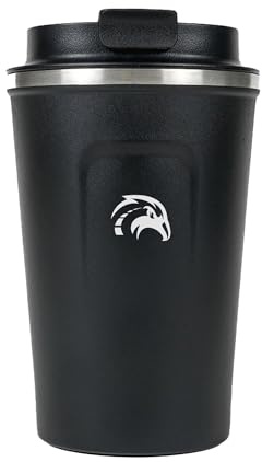 TravelHawk Thermobecher Kaffee To Go - 380 ml - Kaffeebecher aus Edelstahl Doppelwanding Isoliert, Thermotasse für Kaffee und Tee, Isolierbecher, 4h Heiß und 6h Kalt, Kaffeetasse - 0,38L