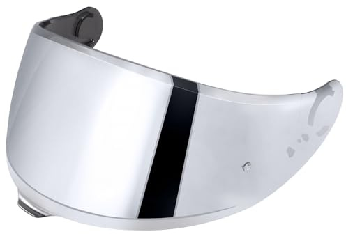 Helmvisier für GT Air 3 CNS-1C, Motorradhelm Visier,UV Schutz Helmvisier,Motorrad Windschutz Helm Objektiv Visier.Motorradhelm Visier Ersatz (Chrome Silver)