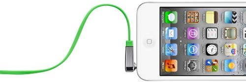 Belkin flaches Audio-Kabel (3,5 mm auf 3,5 mm mit abgewinkeltem Klinkeanschluss, 0,9 m) grün