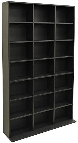 WATSONS PIGEON HOLE - 588 CD / 378 DVD Blu-ray Media Storage Shelf Unit - Black