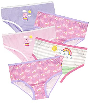 Peppa Wutz Mädchen Peppa Pig Schlüpfer Packung mit fünf Mehrfarbig 110