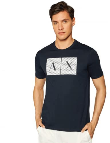 Armani Exchange Herren 8nztck T-Shirt, Blau, L