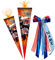 alles-meine.de GmbH Schultüte - Feuerwehr - Feuerwehrmann & Feuerwehrauto - 50 cm - rund - incl. Name und individueller großer Schleife - mit Tüllabschluß - Zuckertüte - mit ..