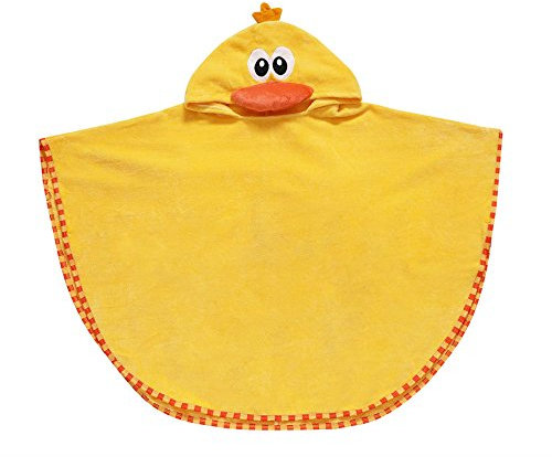 OAMORE Baby Handtuch Baumwolle Cartoon Kinder Kapuzen-Bademantel Umhang Strandtuch Spa Handtuch (Ente M)