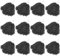 Faxco Kunststoff-Pompons, Cheerleading-Pompons, Sport, Tanz, Kunststoff-Pompons für Fans, Cheering Squad, Cheering Team, Schwarz, 12 Stück